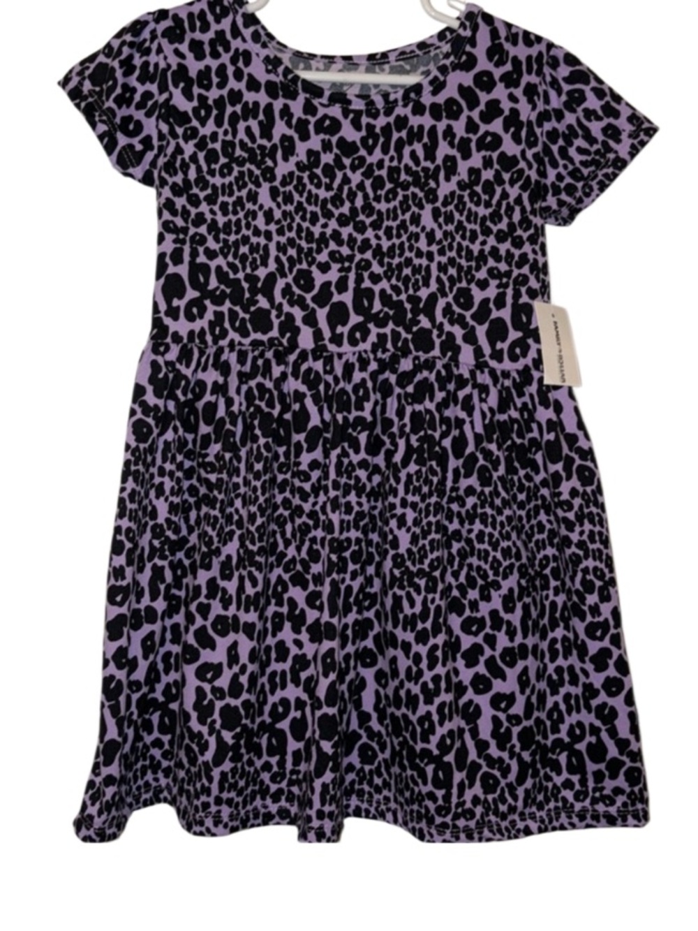 Pink Velvet Girls Animal Pront Dresses